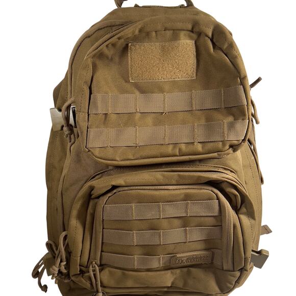Highland Tactical Large Backpack Coyote Brown Tan Molle Military Camping Bag - Picture 1 of 16